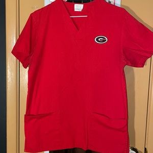 Fundamentals by White Swan - Georgia Bulldog Scrub Top